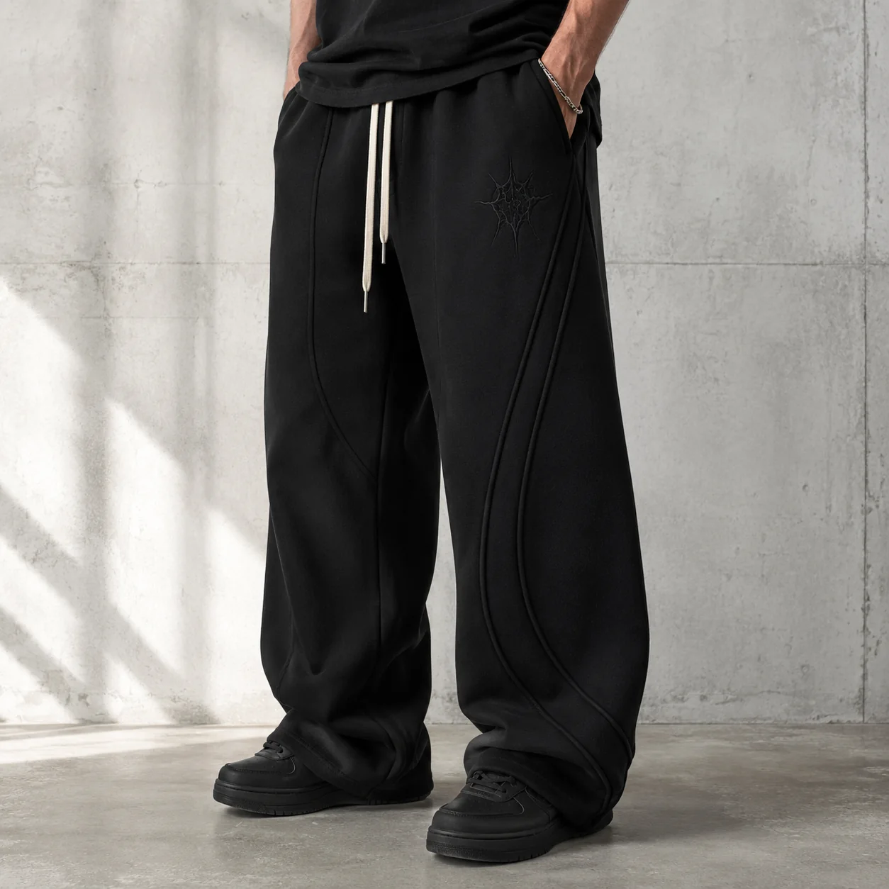 430GSM Cotton-Blend Straight-Leg Joggers