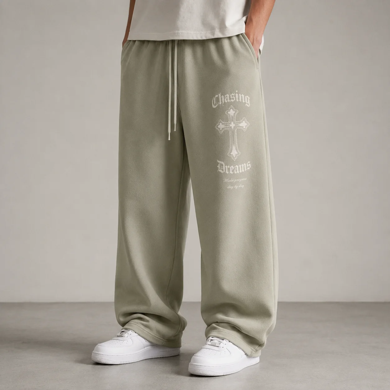 Cotton-Rich Straight-Leg Drawstring Pants