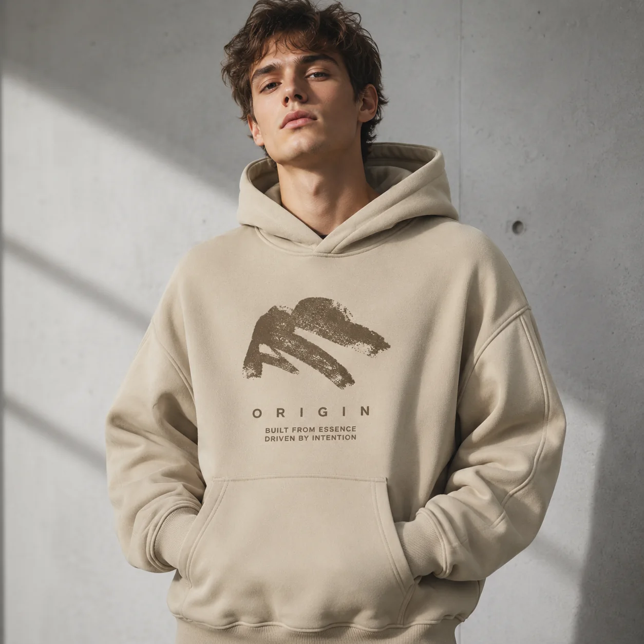 400GSM+ Fleece-Lined Panelled Pullover Hoodie
