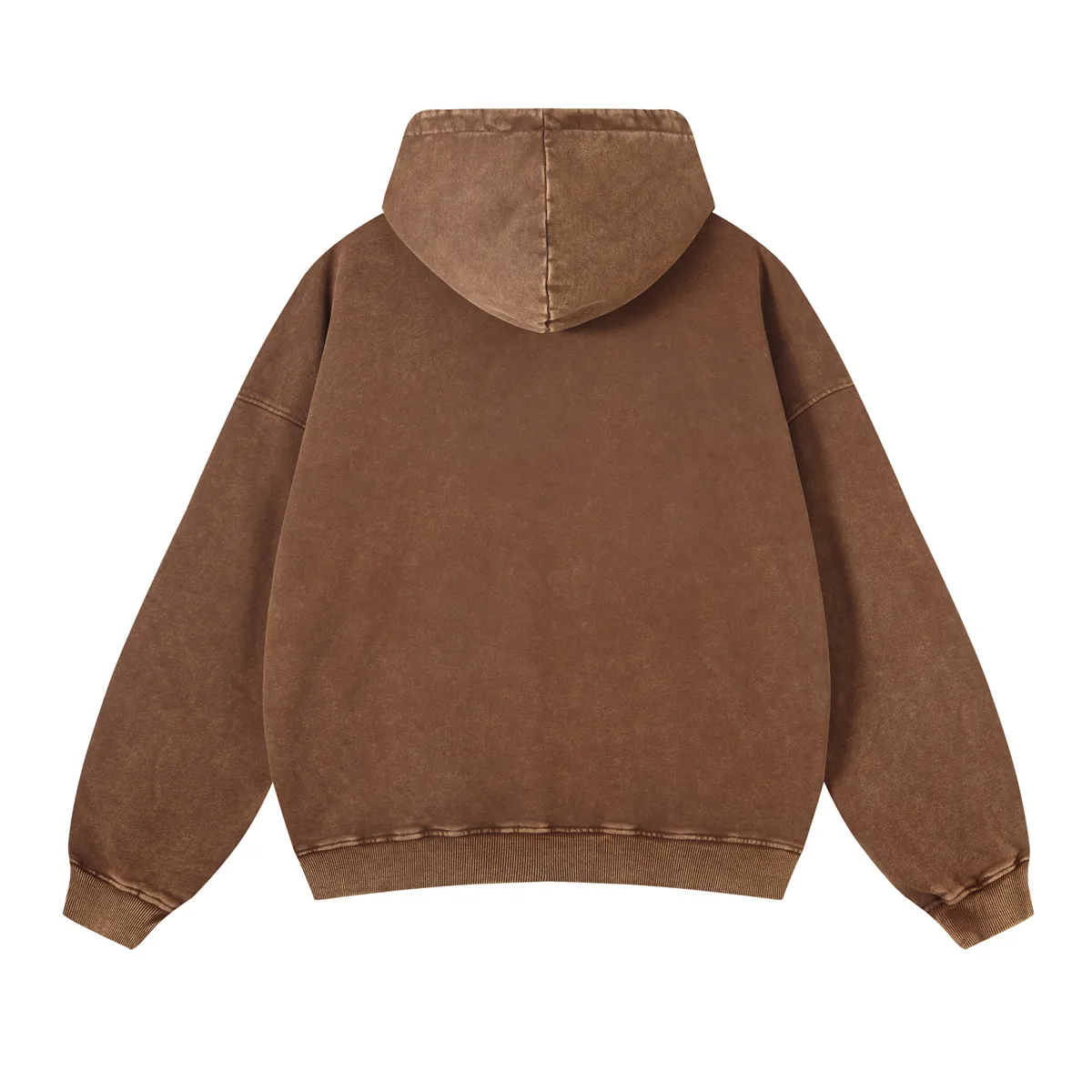 420GSM Wax-Dyed Washed Cotton Hoodie back view