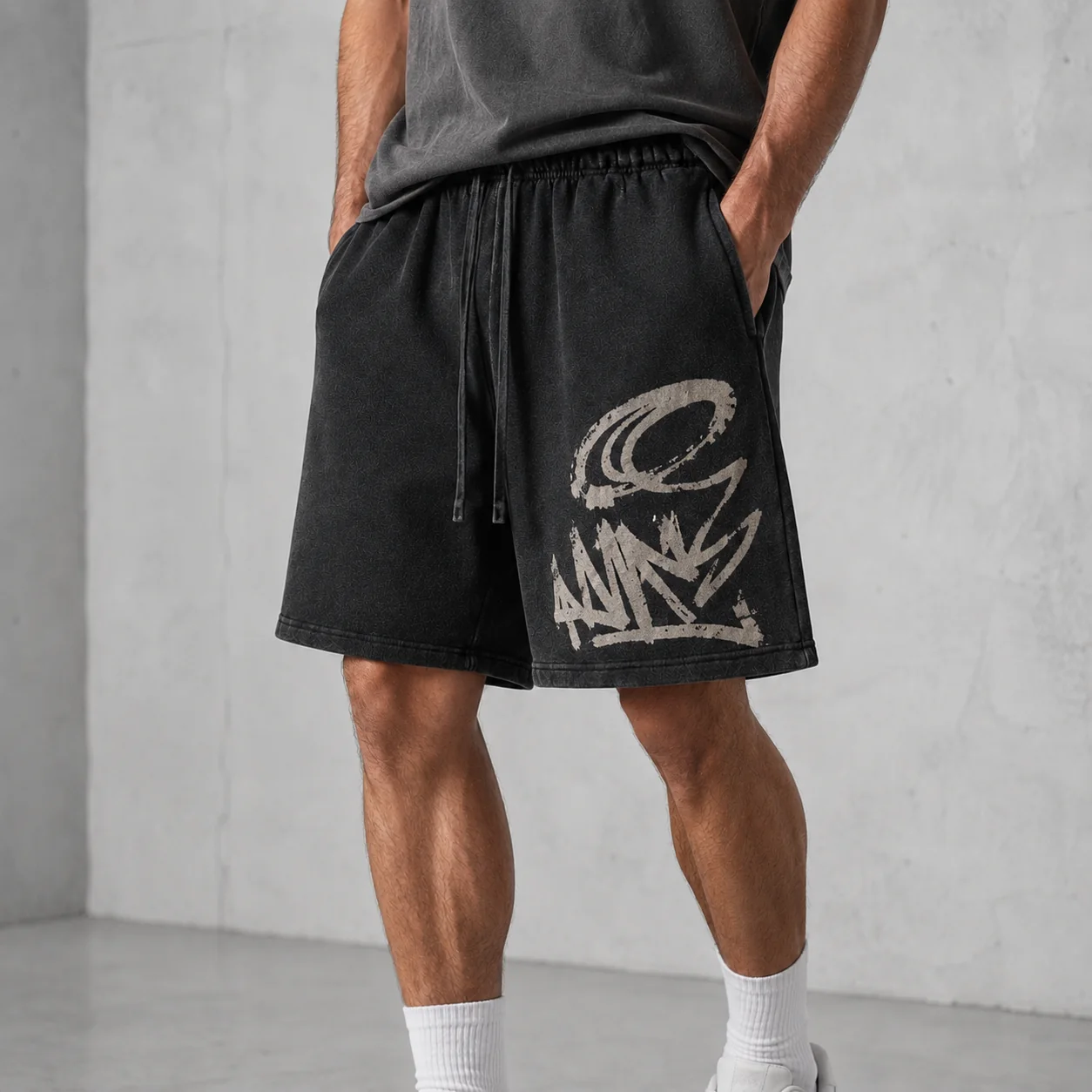 420GSM Washed Cotton Terry Shorts