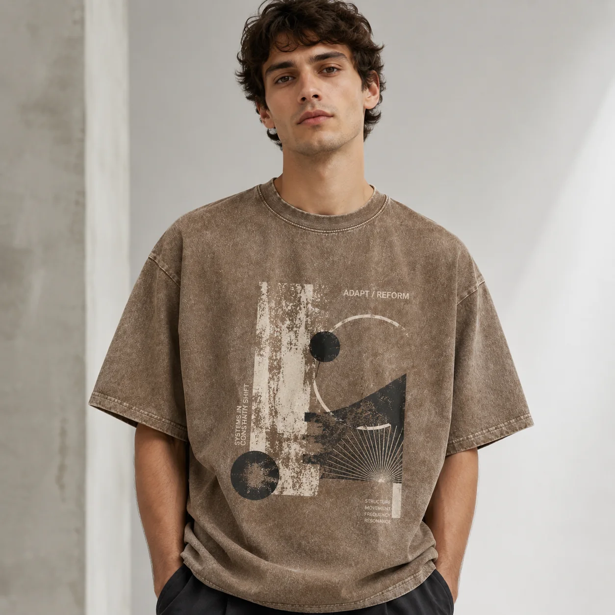 250GSM Snow-Washed Cotton T-Shirt