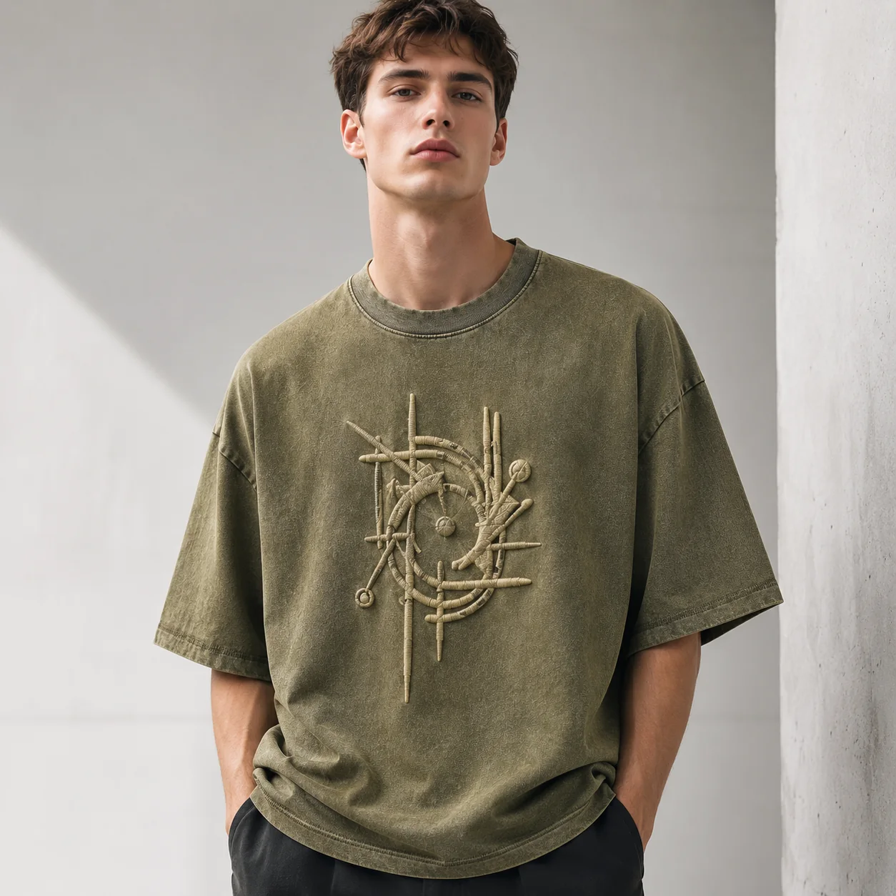 275GSM Wax-Dyed Combed Cotton T-Shirt